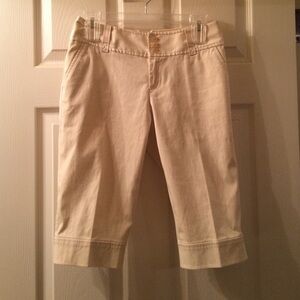 Banana Republic cream long shorts